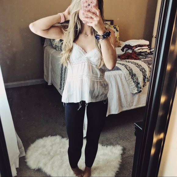 Lush Tops - Lush Candy Striped Raw Hem Cami